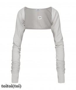 Toitoi - New Extra Long Sleeve Shrug _ Light Grey