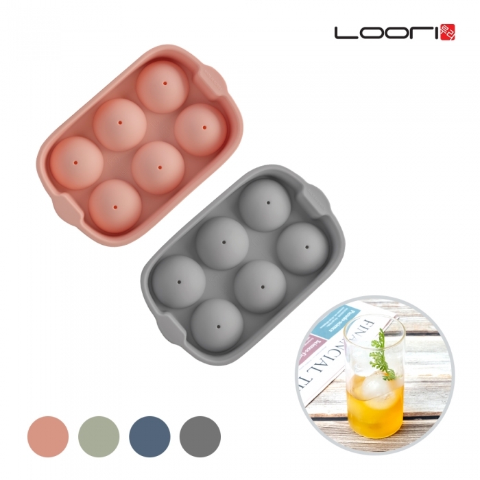 [루리] 실리콘 아이스 슈퍼볼 6구 (원형)/ 얼음틀 아이스큐브