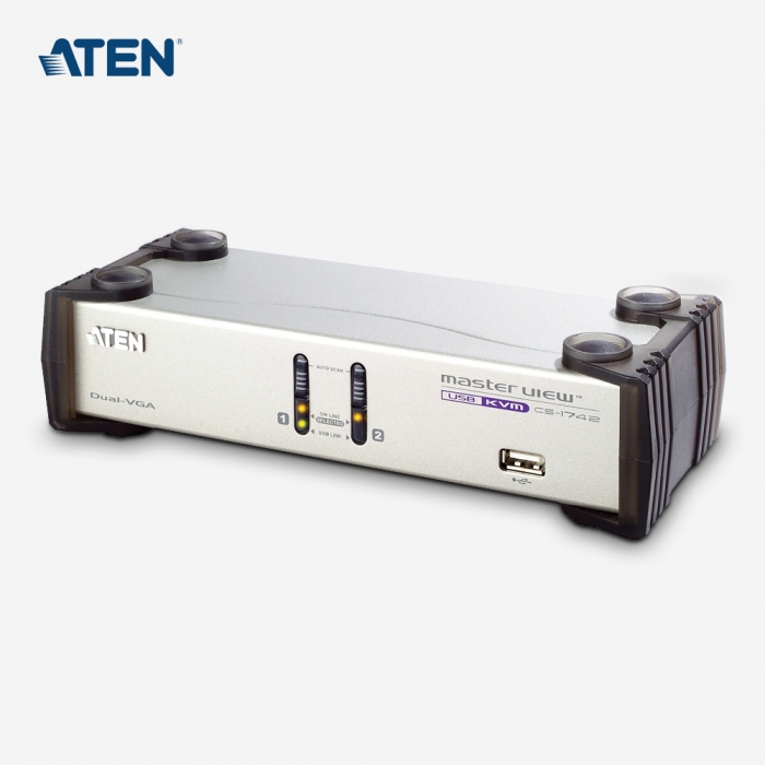 [ATEN] 에이텐 듀얼디스플레이 USB VGA 2포트 KVMP 스위치 CS1742