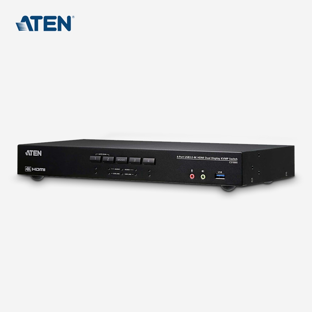 [ATEN] 에이텐 USB3.0 4K HDMI 4포트 듀얼디스플레이 KVMP스위치 CS1844