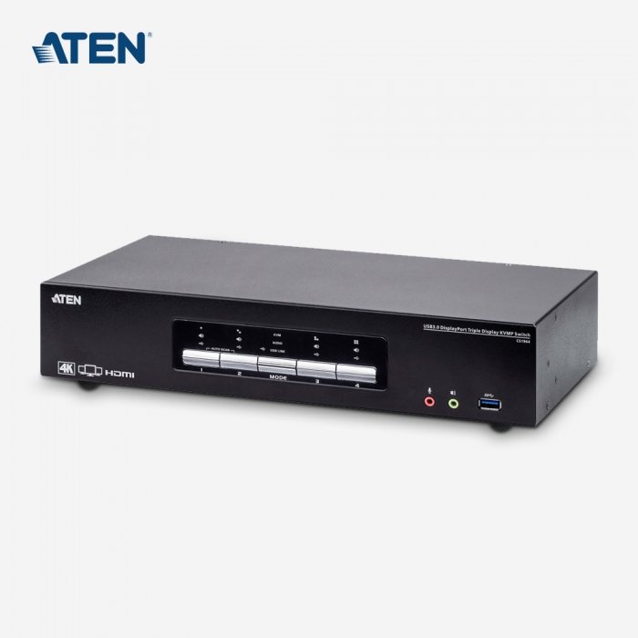 [ATEN] 에이텐 USB 3.0 4K DisplayPort 4포트 KVMP스위치 CS1964