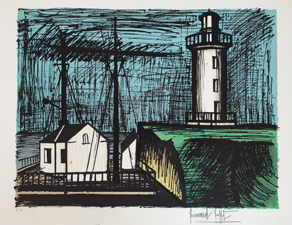 베르나르 뷔페 Bernard Buffet  Le Manoir de St Crespin (Ed.30/125) 1982