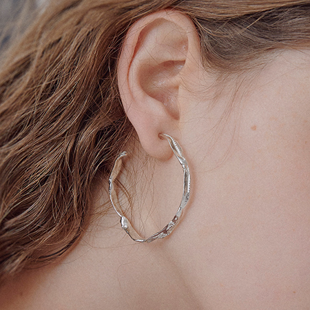 [BBYB X a.neujac] Textured Hoop Earring