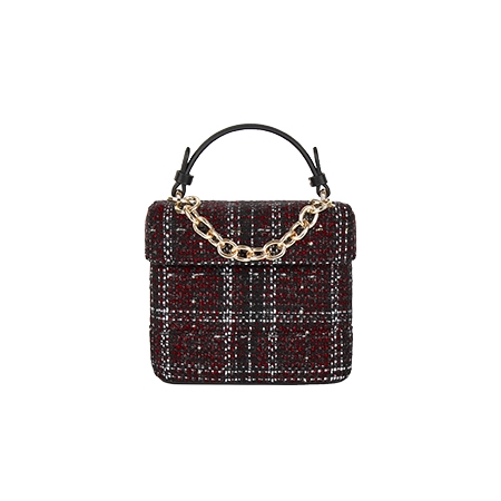 Tindy Tweed Square Bag (Red)