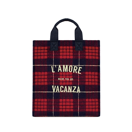 Tartan Unisex Tote Bag (Red)