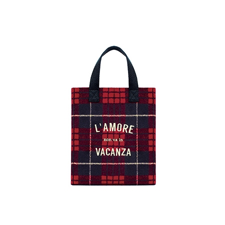 Tartan Small Tote Bag (Red)