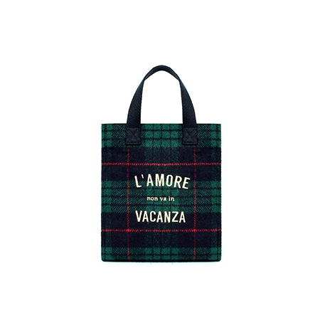 Tartan Small Tote Bag (Green)