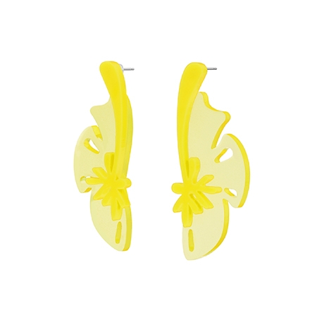 Summer Hibiscus Earring (Yellow)