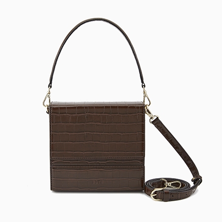 Croc Lily Bag (Chestnut Brown)