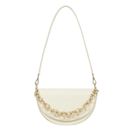 Atti Saddle Cross Bag (Ivory Cream)