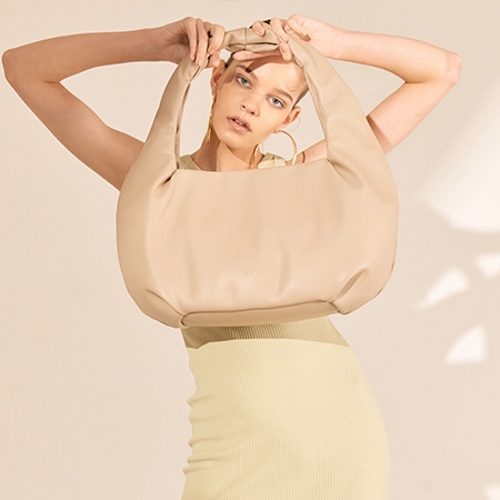 Curve Shoulder Bag (Taupe Beige)