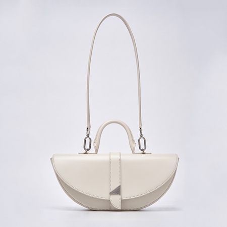 Ode Saddle Shoulder Bag (Light Grey)