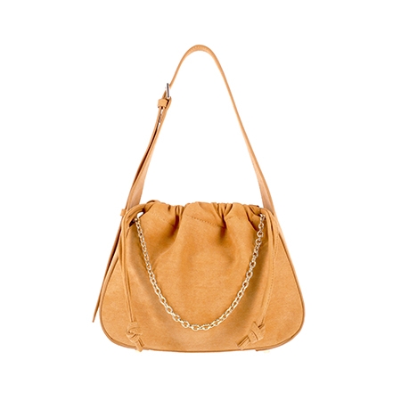 Balloon Suede Shoulder Bag (Rattan Mustard)