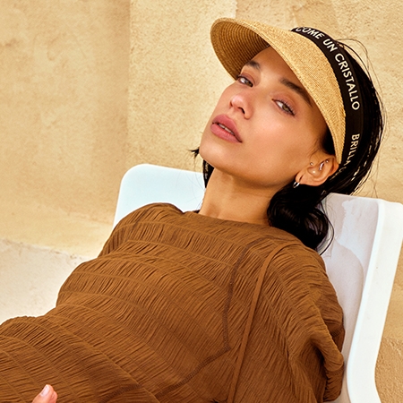 Raffia Sun Visor Cap (Natural)