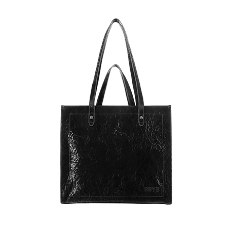 CARBONE Nylon Tote Bag (Crinkled Black)