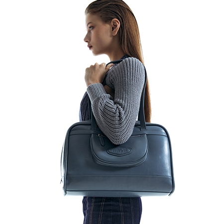 Lire Large Shoulder Bag (Smoke Blue)