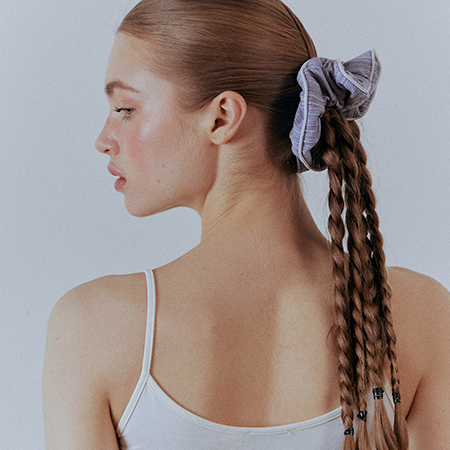 Noi Cotton Scrunchie (Blue)