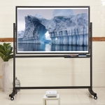 휴그린 이동식 무반사 스크린 유리 칠판 1500mm / 양면사용(스크린보드+화이트보드) 3컬러 이동형 스탠드