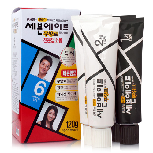 [동성제약] 세븐에이트 무향료 칼라크림 (전문업소용) 1,2제 120g 각2개 1set