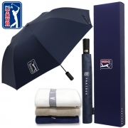 PGA2단자동 암막 우양산+130g면사타올세트