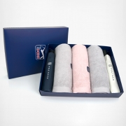 PGA3단 완전자동 세이프티+3단수동 암막 우양산+200g 타올 3P 세트(소)