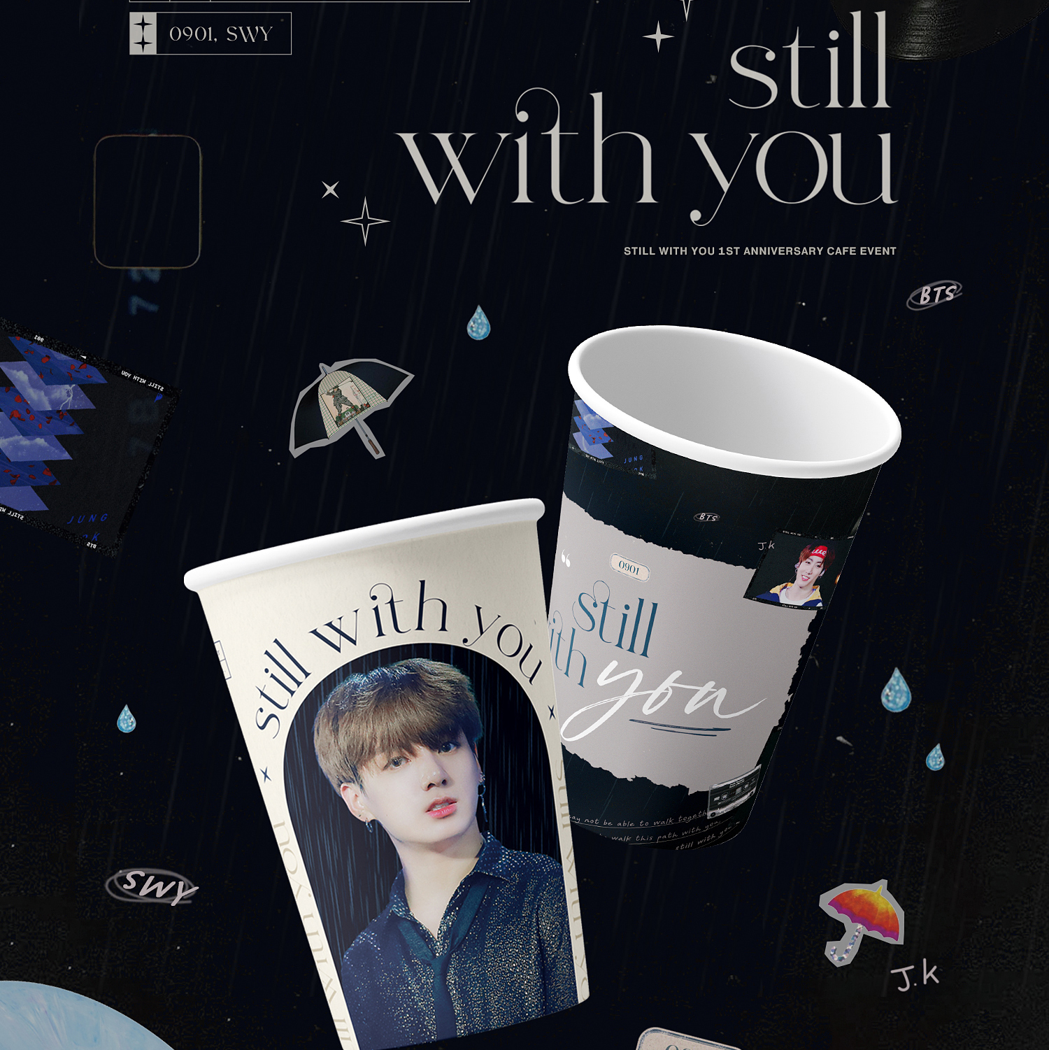 [#BTS] still with you : 1st anniversary cup holder set