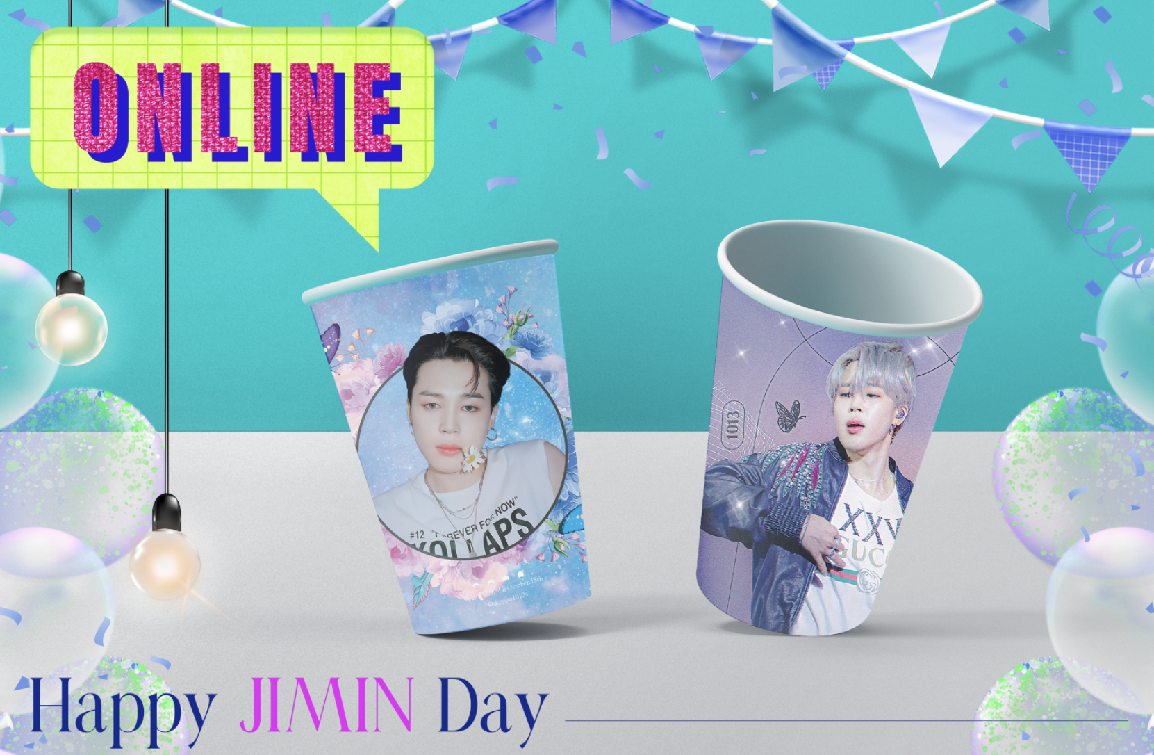 [#BTS] JIMIN DAY ONLINE CUPHOLDER SET