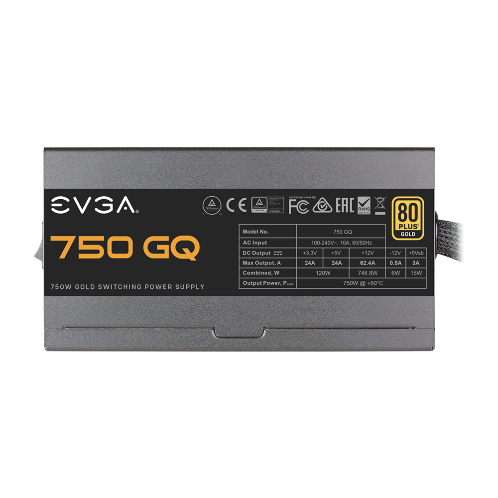 EVGA 750 GQ, 80Plus GOLD 750W EVGA 750 GQ, 80Plus GOLD 750W