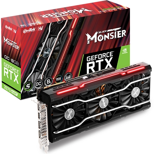 HV 지포스 RTX 2070 SUPER BLACK MONSTER OC D6 8GB