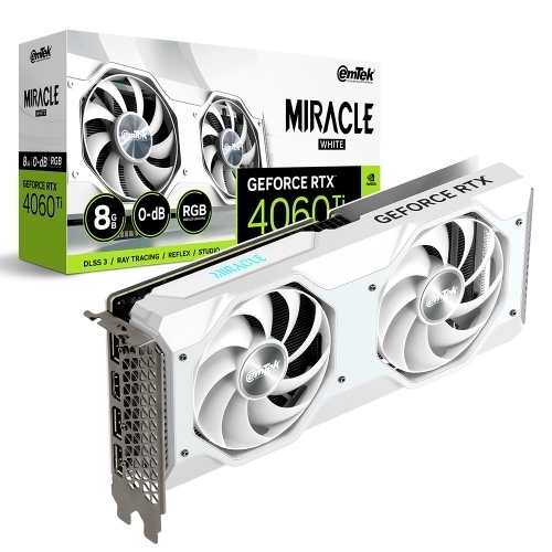 이엠텍 지포스 RTX 4060 Ti MIRACLE WHITE 8GB