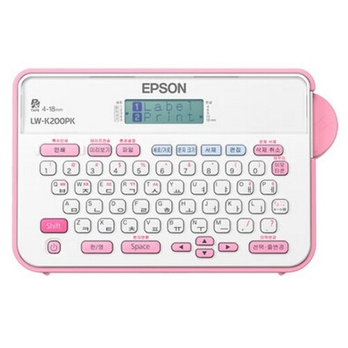 Epson LW-K200PK 기본 핑크 가정용 라벨 프린터