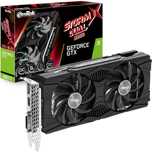 이엠텍 지포스 GTX 1660 Ti STORM X Dual BASIC OC D6 6GB
