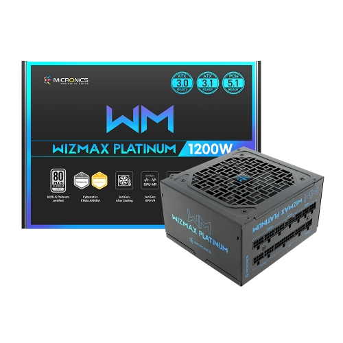 마이크로닉스 WIZMAX 1200W 80PLUS PLATINUM 풀모듈러 ATX 3.1 (PCIE5.1)