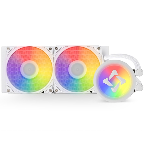 이엠텍 레드빗 ICE 240 RGB CPU 수냉쿨러 화이트