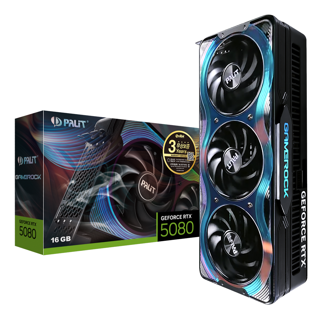 PALIT 지포스 RTX 5080 GAMEROCK D7 16GB 이엠텍
