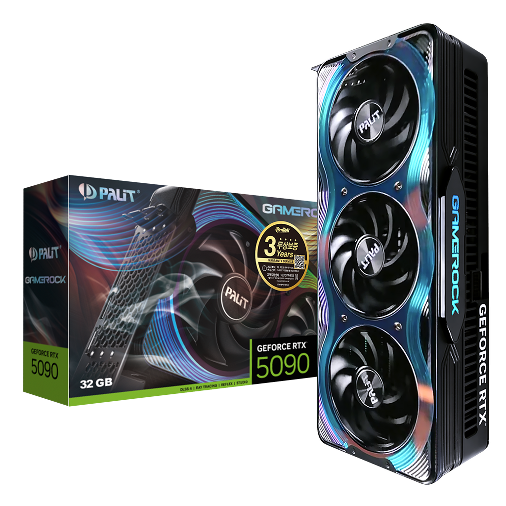 PALIT 지포스 RTX 5090 GAMEROCK D7 32GB 이엠텍