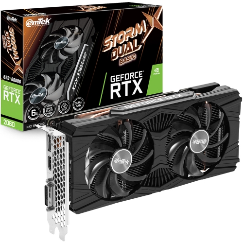 [리퍼비시 AS 3개월 / 벌크] 이엠텍 지포스 RTX 2060 STORM X Dual BASIC D6 6GB (XE0695-2)