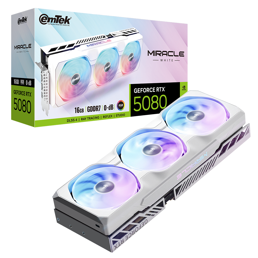 이엠텍 지포스 RTX 5080 MIRACLE WHITE D7 16GB
