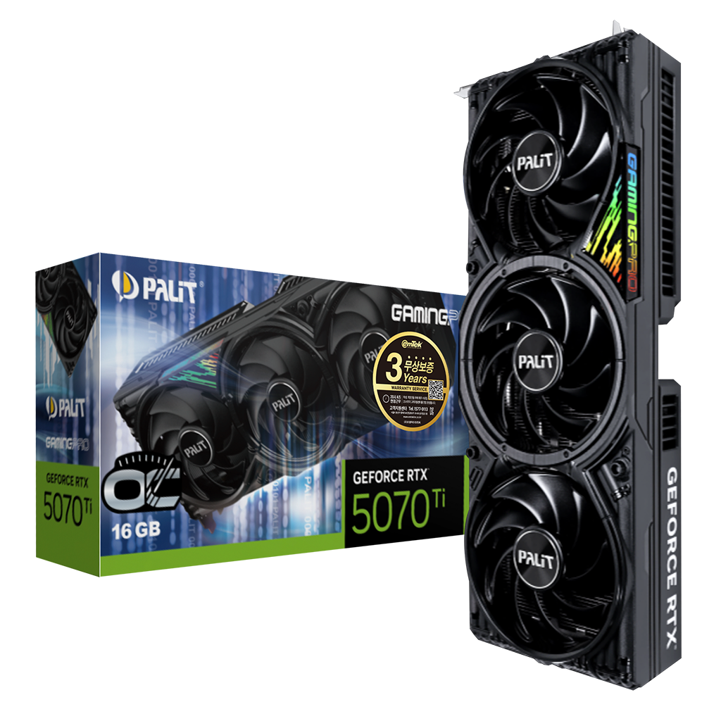 PALIT 지포스 RTX 5070 Ti GAMINGPRO OC D7 16GB 이엠텍