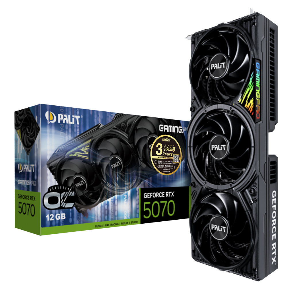 PALIT 지포스 RTX 5070 GAMINGPRO OC D7 12GB 이엠텍