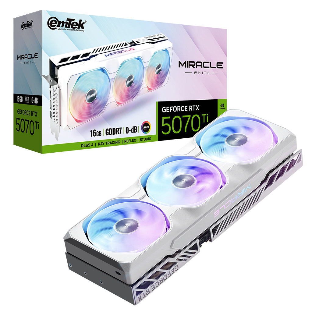 이엠텍 지포스 RTX 5070 Ti MIRACLE WHITE D7 16GB
