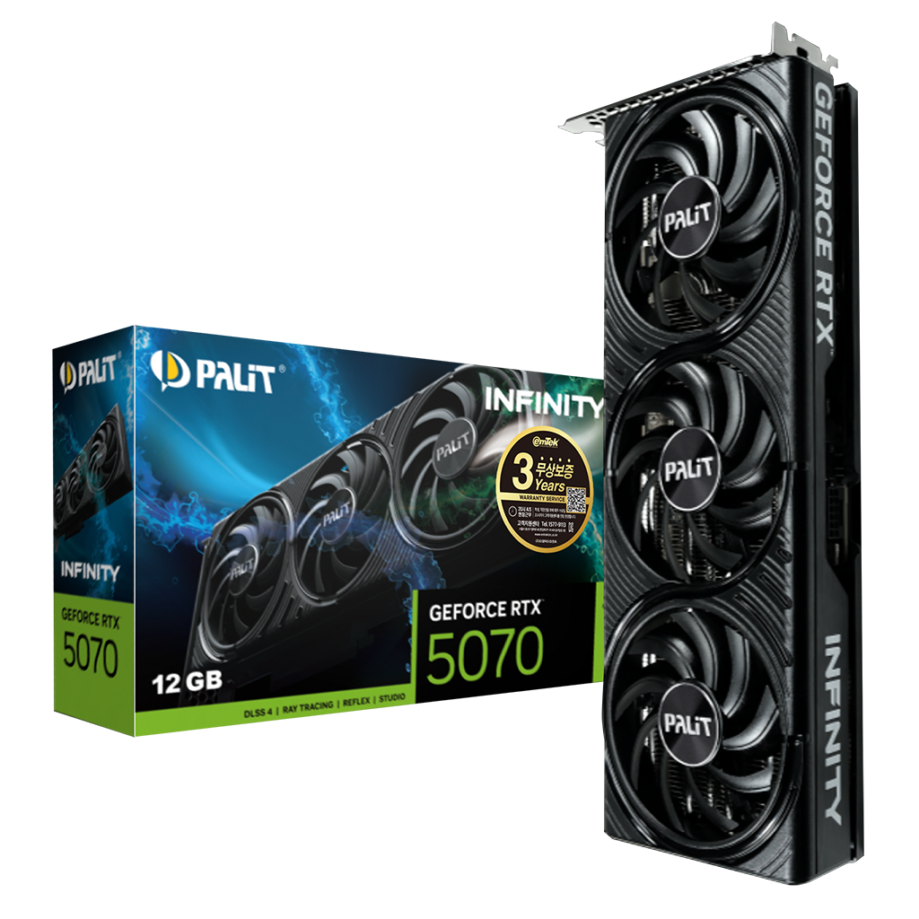 PALIT 지포스 RTX 5070 INFINITY 3 D7 12GB 이엠텍