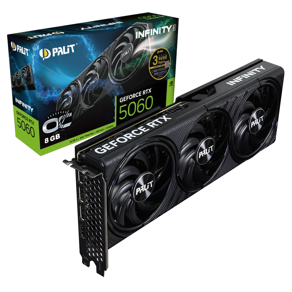 PALIT 지포스 RTX 5060 INFINITY 3 OC D7 8GB 이엠텍