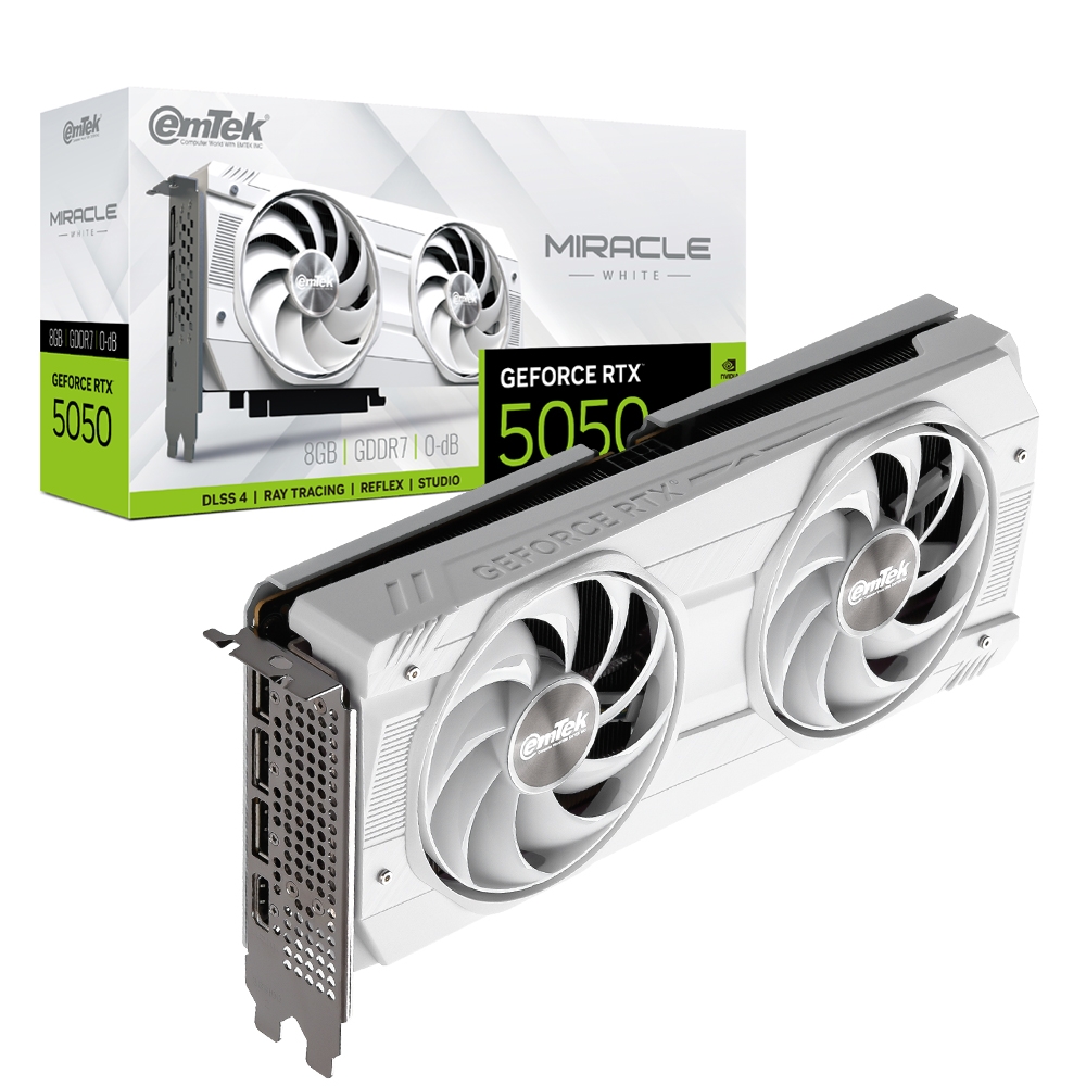 이엠텍 지포스 RTX 5050 MIRACLE WHITE D6 8GB