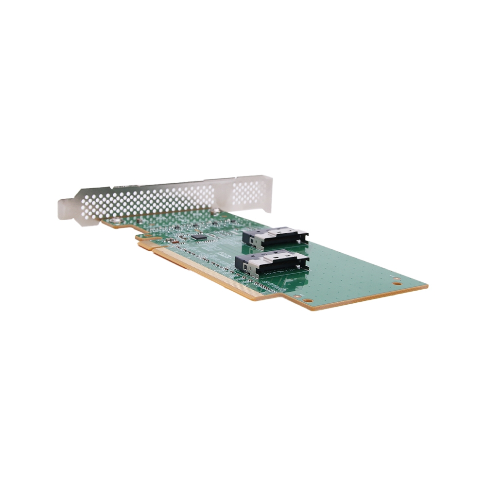 이엠텍 레드빗 PCIe4 x 16 to SlimSAS SFF-8654 8i Adapter