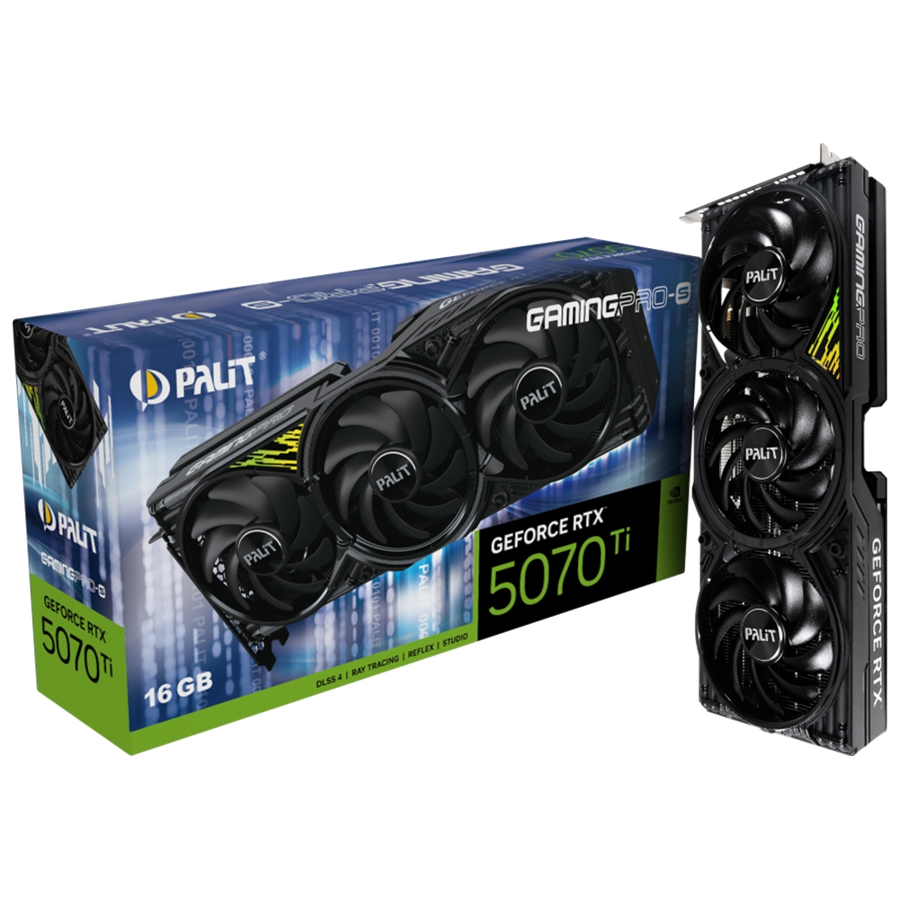 [플레이엑스포 기획전] PALIT 지포스 RTX 5070 Ti GAMINGPRO-S OC D7 16GB 이엠텍