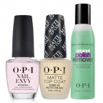 [OPI][for Men] 컬러엔비(투명)+매트탑코트+폴리쉬리무버 세트