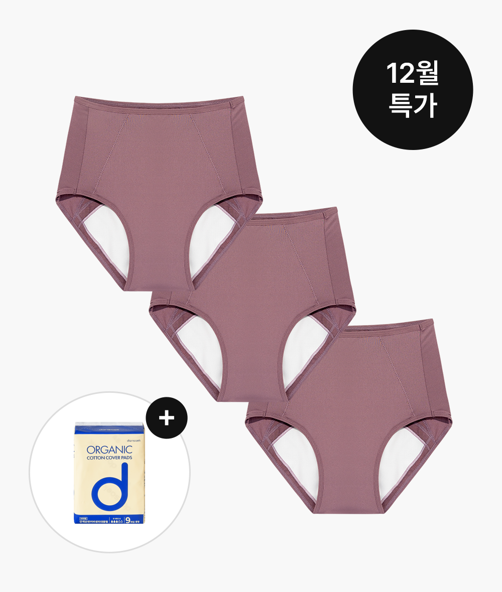 [생리대 0원 이벤트] 생리팬티 오버나이트 3장 SET
