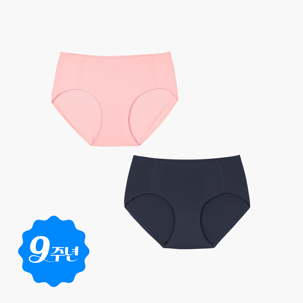 단색 심리스 삼각팬티 쉘론