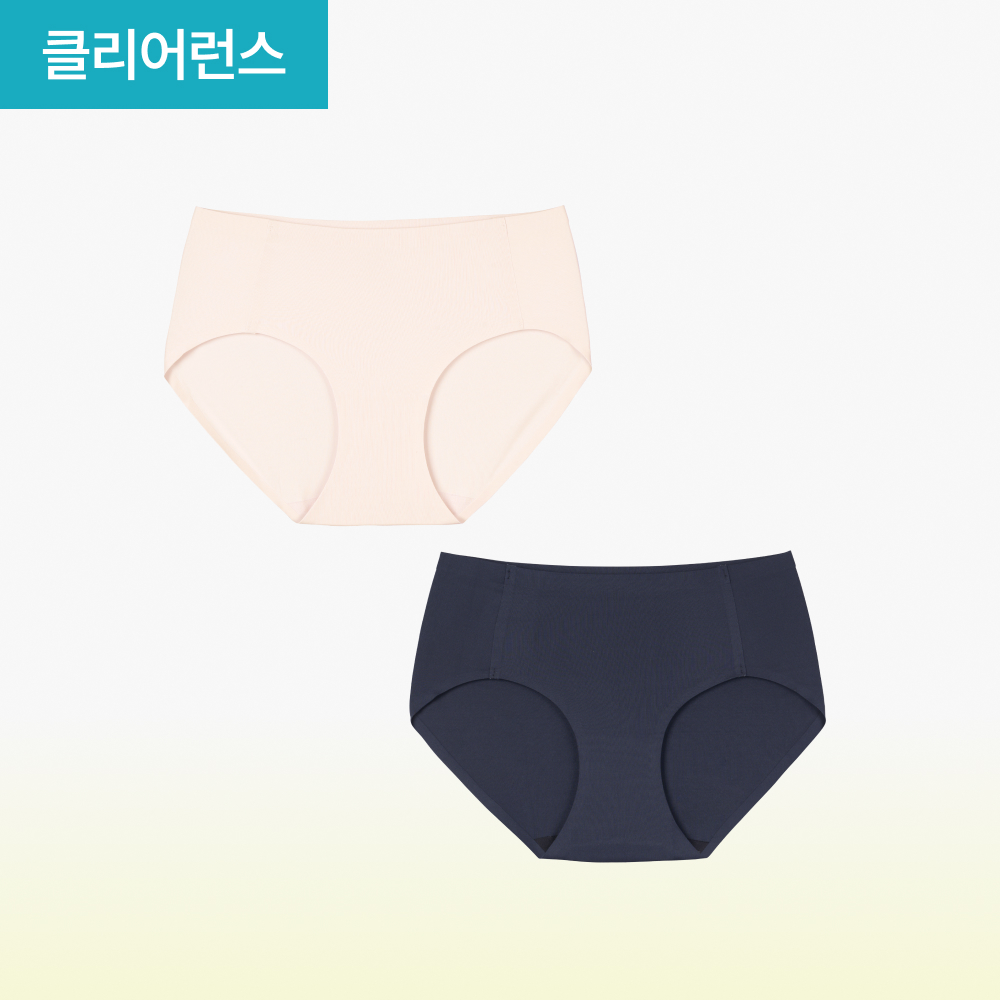 단색 심리스 삼각팬티 아쿠아X